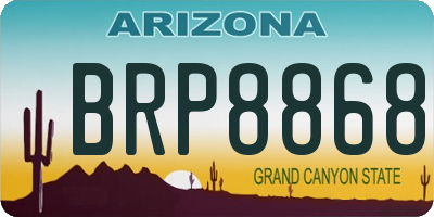 AZ license plate BRP8868