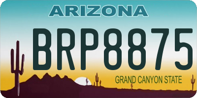 AZ license plate BRP8875