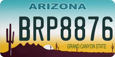 AZ license plate BRP8876