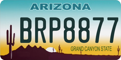 AZ license plate BRP8877