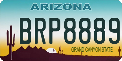AZ license plate BRP8889