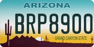 AZ license plate BRP8900