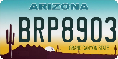 AZ license plate BRP8903