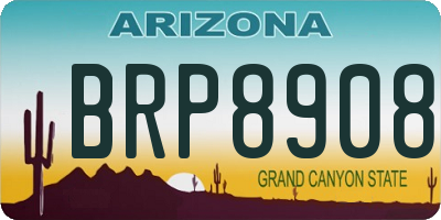 AZ license plate BRP8908