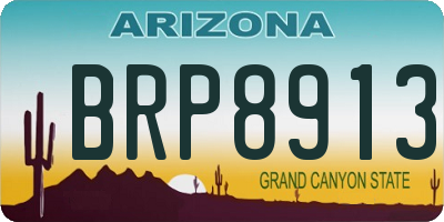 AZ license plate BRP8913
