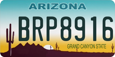 AZ license plate BRP8916