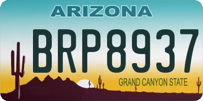 AZ license plate BRP8937