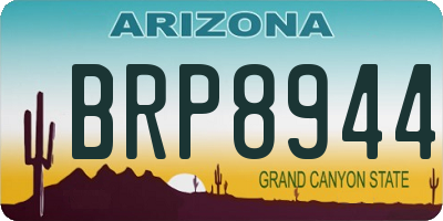 AZ license plate BRP8944