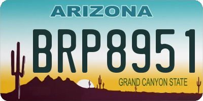 AZ license plate BRP8951