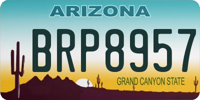 AZ license plate BRP8957