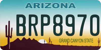 AZ license plate BRP8970