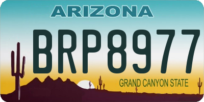 AZ license plate BRP8977