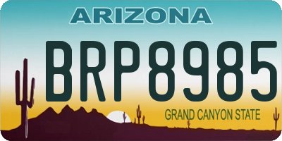 AZ license plate BRP8985