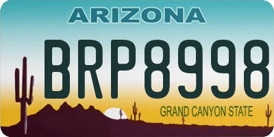 AZ license plate BRP8998