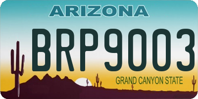 AZ license plate BRP9003