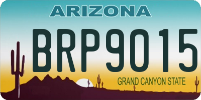 AZ license plate BRP9015