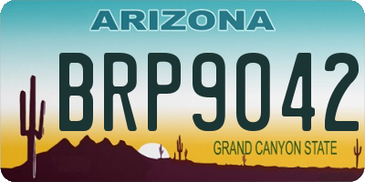 AZ license plate BRP9042