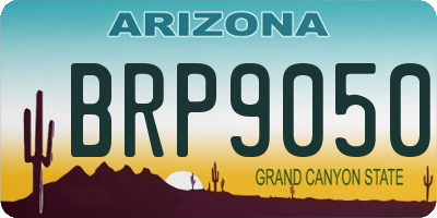 AZ license plate BRP9050
