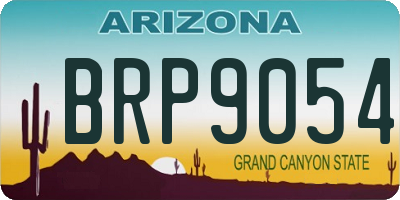 AZ license plate BRP9054