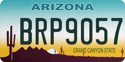 AZ license plate BRP9057