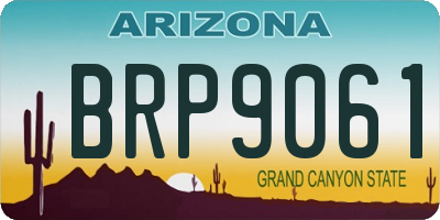 AZ license plate BRP9061