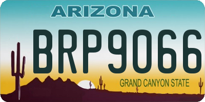 AZ license plate BRP9066