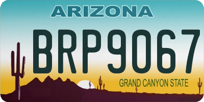 AZ license plate BRP9067