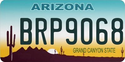 AZ license plate BRP9068
