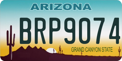 AZ license plate BRP9074