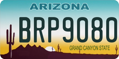 AZ license plate BRP9080