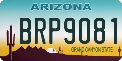 AZ license plate BRP9081