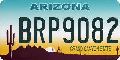 AZ license plate BRP9082