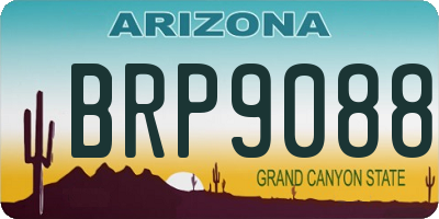 AZ license plate BRP9088