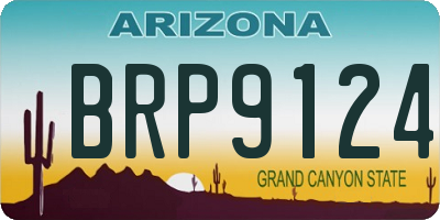 AZ license plate BRP9124