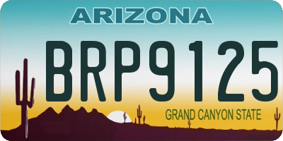 AZ license plate BRP9125