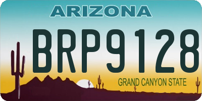 AZ license plate BRP9128