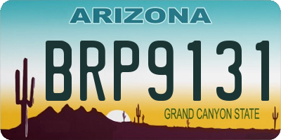 AZ license plate BRP9131