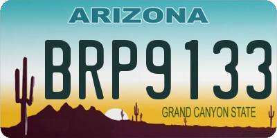 AZ license plate BRP9133