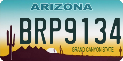 AZ license plate BRP9134