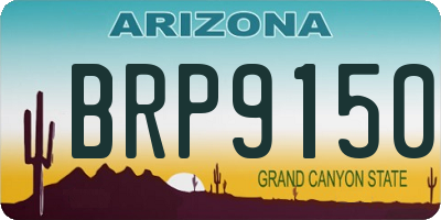 AZ license plate BRP9150