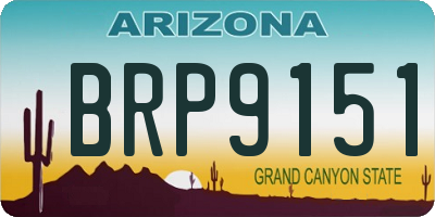 AZ license plate BRP9151