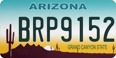 AZ license plate BRP9152