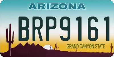 AZ license plate BRP9161