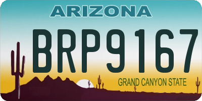 AZ license plate BRP9167