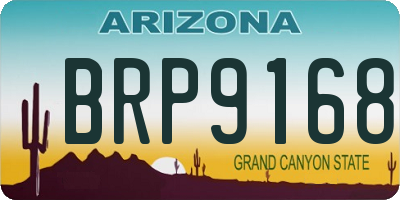 AZ license plate BRP9168