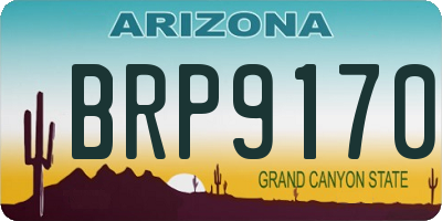 AZ license plate BRP9170