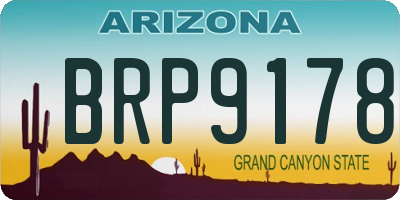 AZ license plate BRP9178
