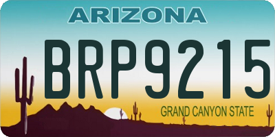 AZ license plate BRP9215