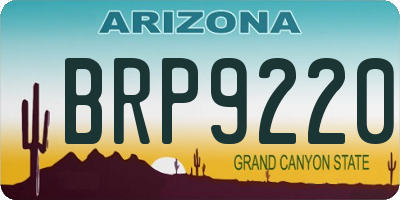 AZ license plate BRP9220