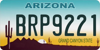 AZ license plate BRP9221